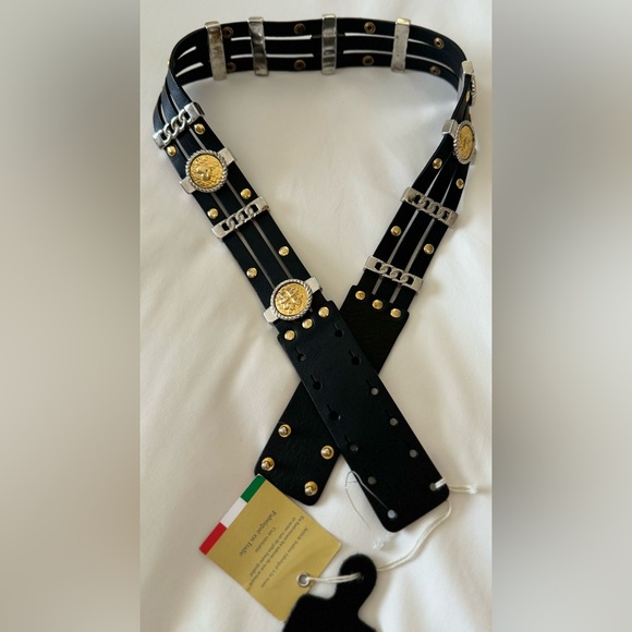 MAJE Black Jeweled Coin Belt NWT - Picture 2 of 8